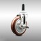 Service Caster 5 Inch 316SS Maroon Polyurethane Swivel 3/4 Inch Expanding Stem Caster Brake SCC-SS316EX20S514-PPUB-MRN-TLB-34 - alternate 1